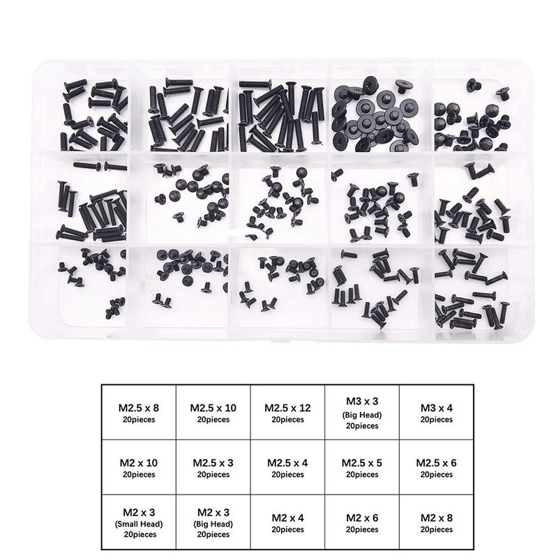 Laprite 300 PCs Laptop Notebook Computer Replacement Screws Kit for Lenovo, Toshiba, Gateway, Samsung, HP, IBM, Dell, Sony, Acer, Asus, SSD Hard Disk SATA - Image 2