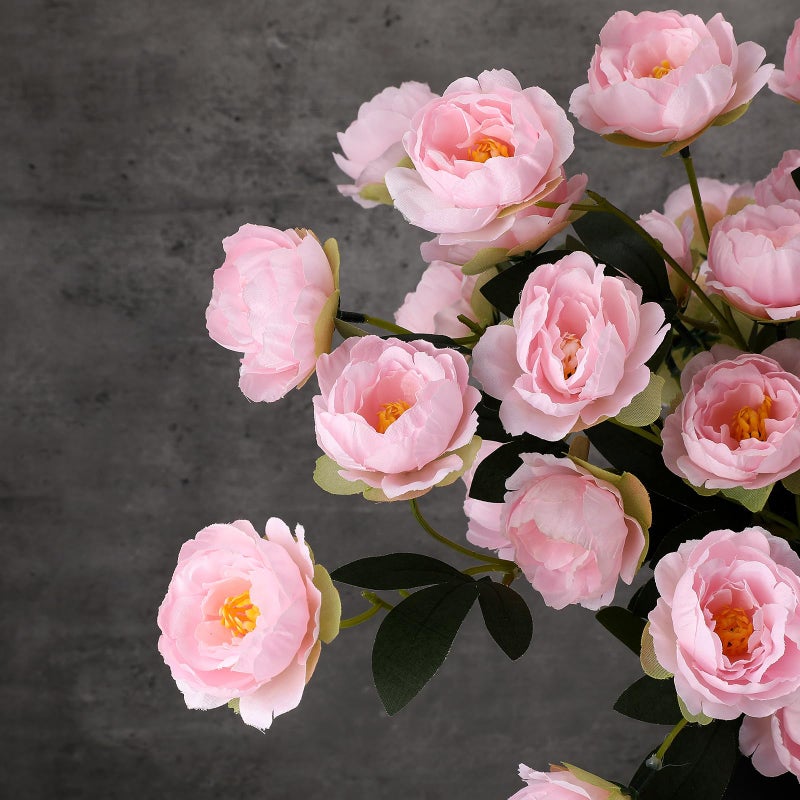 Craftsatin 6 Pack 32" Artificial Peonies Flowers for Vase(Vase Not Included)-6 Stems Faux Peony with 42 Silk Heads, Fake Long Stem Flowers for DIY Bouquets Wedding Centerpieces Home Decor(Light Pink) - Image 2