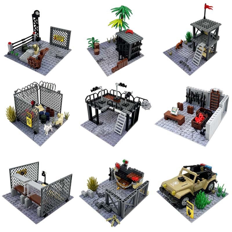 MOC Military Base Guard Post Shooting Range DIY Building Blocks Set - Image 2