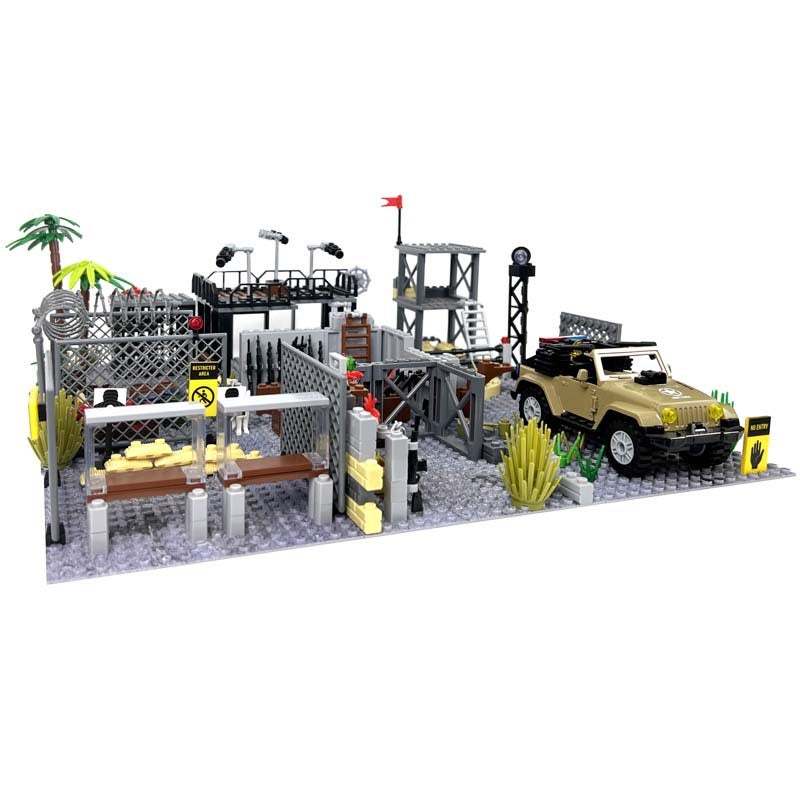 MOC Military Base Guard Post Shooting Range DIY Building Blocks Set - Image 4