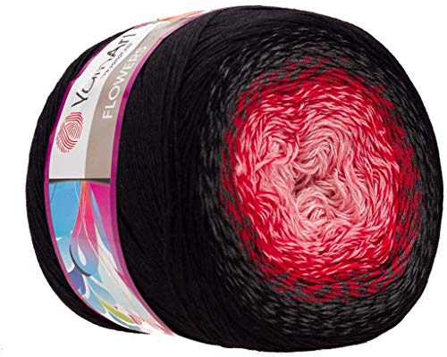 خيوط فن الزهور 55 قطن 45 أكريليك 250غ 1094 ياردة متعدد الألوان قوس قزح كروشيه ربيع صيف 2 خيوط رياضية 282