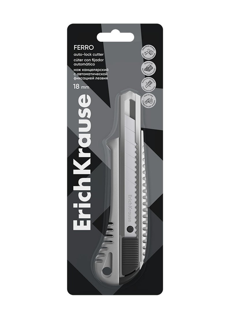 ErichKrause 1-Piece Ferro 18mm Utility Cutter With Full Metal Body - Image 1