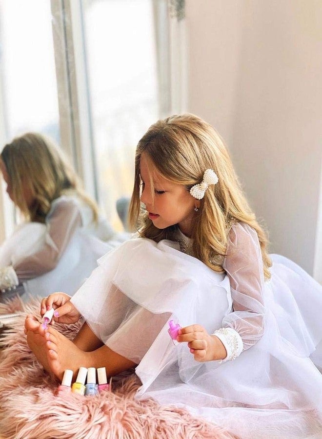 MISS NELLA collection PEACH SLUSHIE -Safe Special Peach glitter Nail Polish for Kids, Non-Toxic & Odor Free Formula for Children and Toddlers, Natural Water Based for Easy Peel Off - Image 3