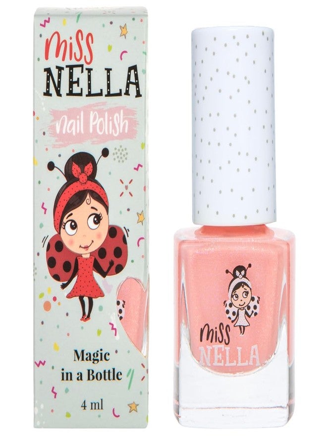 MISS NELLA collection PEACH SLUSHIE -Safe Special Peach glitter Nail Polish for Kids, Non-Toxic & Odor Free Formula for Children and Toddlers, Natural Water Based for Easy Peel Off - Image 1