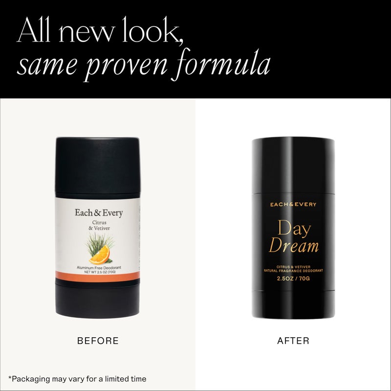 Each & Every مزيل العرق الطبيعي بالكامل للنساء والرجال - للبشرة الحساسة، خالي من الألمنيوم وبيكربونات الصوديوم - تحكم طويل الأمد في الروائح لمدة 24 ساعة - بحجم السفر، 2.5 أونصة - Image 2