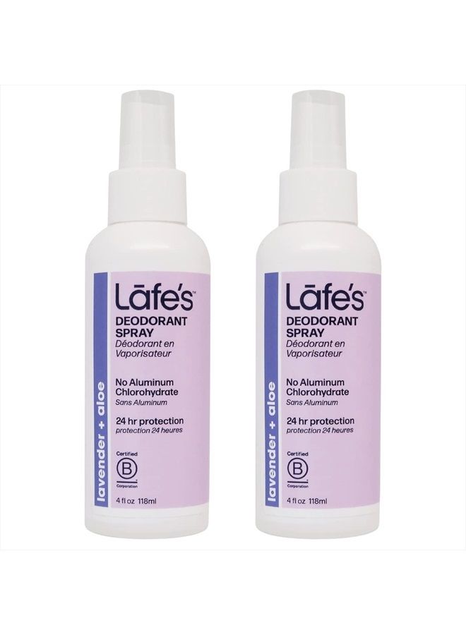 Lafe's Natural Deodorant | 4oz Aluminum Free Natural Deodorant Spray for Women & Men | Paraben Free & Baking Soda Free with 24-Hour Protection | Lavender & Aloe - Formerly Soothe | 2 Pack | Packaging - Image 1