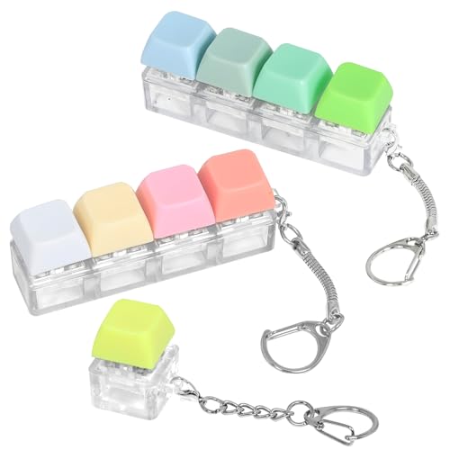 Lohoee Keyboard Fidget Toys Fidget Clicker Keyboard Button Fidget Keychain Decompression Toys for Stress Relief Office Pass the Time or Gift - Image 1