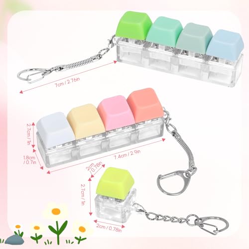 Lohoee Keyboard Fidget Toys Fidget Clicker Keyboard Button Fidget Keychain Decompression Toys for Stress Relief Office Pass the Time or Gift - Image 5