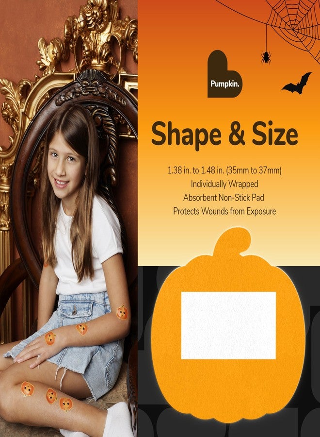 BioSwiss Bandages, Halloween Pumpkin Shaped Self Adhesive Bandage, Latex Free Sterile Wound Care, Fun First Aid Kit Supplies for Kids, 24 Count - Image 4