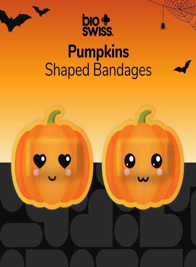 BioSwiss Bandages, Halloween Pumpkin Shaped Self Adhesive Bandage, Latex Free Sterile Wound Care, Fun First Aid Kit Supplies for Kids, 24 Count - Image 3