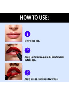 Blue Heaven Blue Heaven Intense Matte Lipstick, Plum Desire, 310, 4 gm  - Image 4