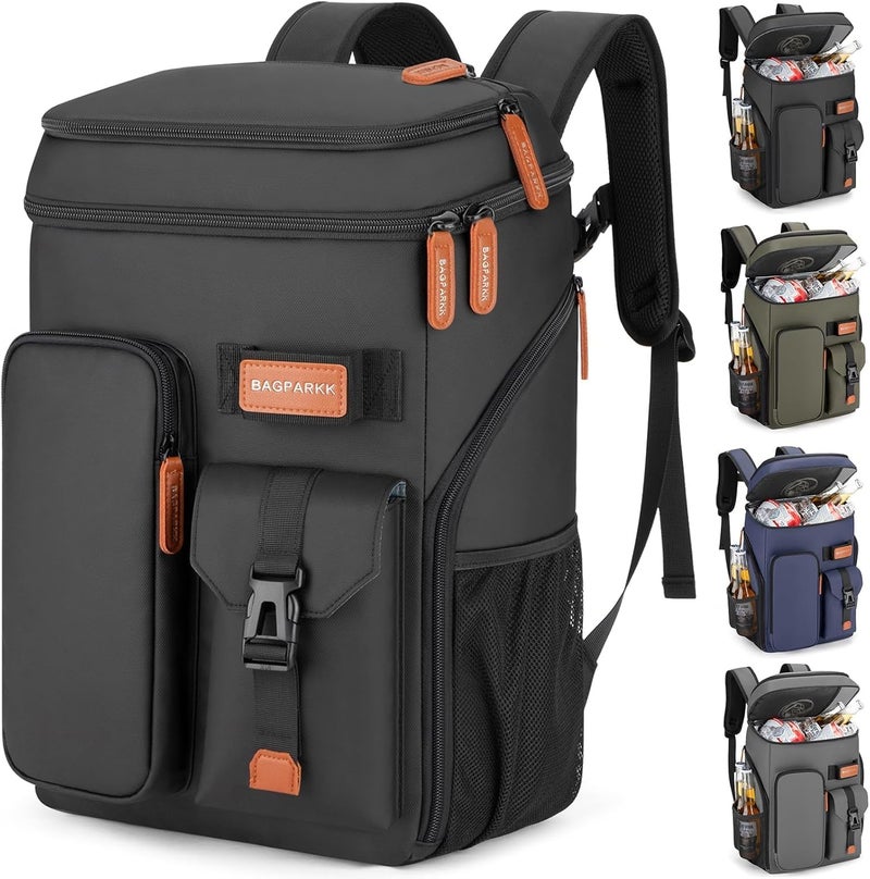 BAGPARKK Insulated Cooler Backpack45 Cans Multifunctional Double Deck Leakproof Cooler Bag with Sternum StrapLarge Capacity Lightweight Travel Camping Beach Backpack Cooler Ice Chest for Men Women - Image 2