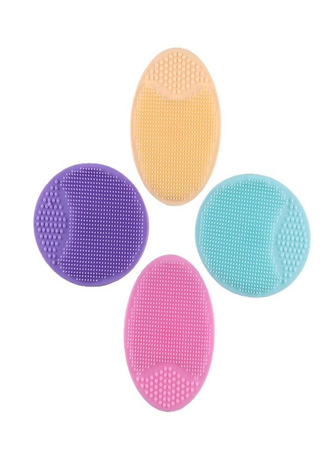KitchenFest® Facial Exfoliating Silicone Cleaning Brush SPA Skin Scrub Soft Deep Wash Facial Baby Shower Shampoo Suction Cup Cleaning Brush, Multicolor (2) - Image 1