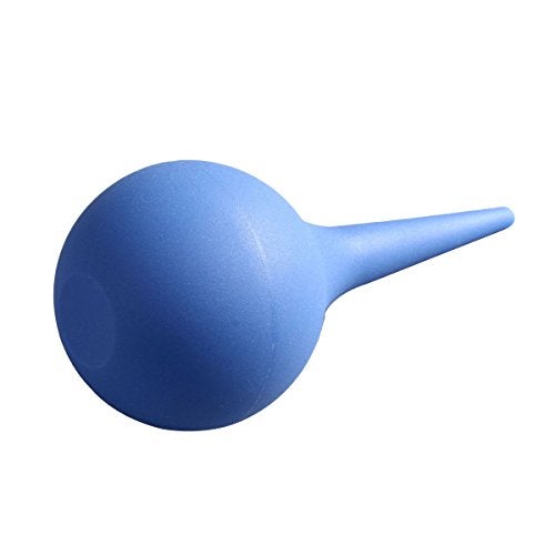ROSENICE Air Blower Pump Dust Cleaner Rubber Suction Ear Syringe Bulb Ear Washing Squeeze Bulb Laboratory Tool (Blue) - Image 1