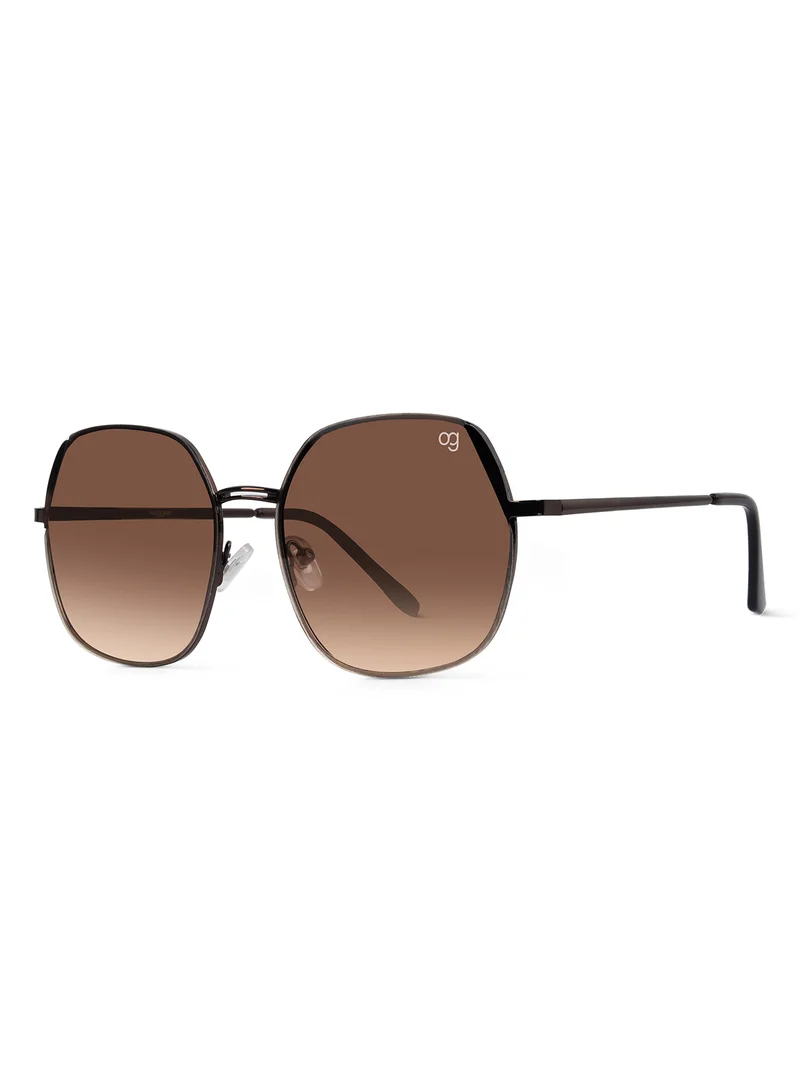 Woggles Latest & Stylish UV Protected Glow Brown Round Sunglasses for Men & Women
