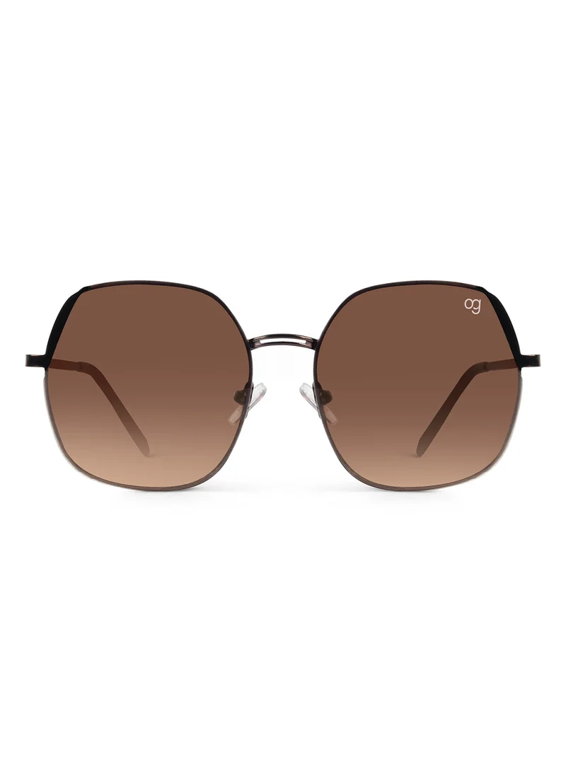 Woggles Latest & Stylish UV Protected Glow Brown Round Sunglasses for Men & Women