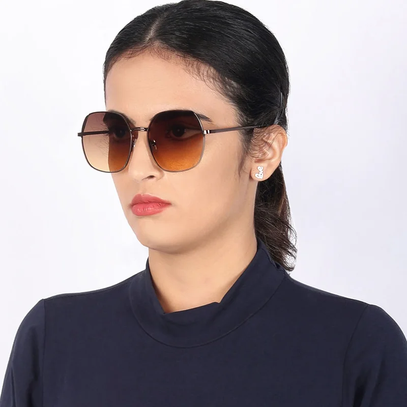 Woggles Latest & Stylish UV Protected Glow Brown Round Sunglasses for Men & Women