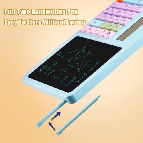 AERYS Calculator with Ruffpad Notepad 2-in-1 Calculator & LCD Writing Pad with 7.5 Inches Tablet, 12 Digits, Stylus Pen for Students, Birthday Gift, Kids, Toys, School, Office, Corporate (Black) - Image 4