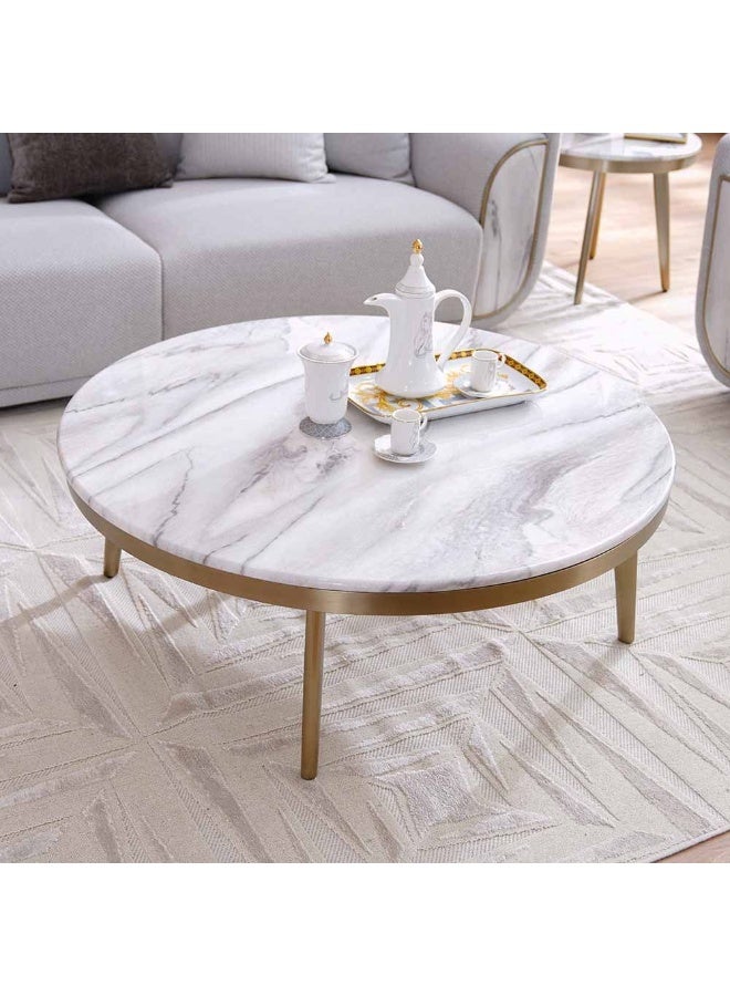 DANUBE HOME Trident Coffee Table - Grey/Laminate Marble - Image 4