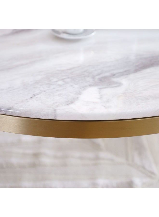 DANUBE HOME Trident Coffee Table - Grey/Laminate Marble - Image 5