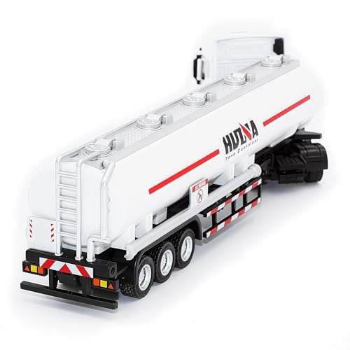 Gemini&Genius Oil Tanker Trailer Toy, Heavy Duty Realistic Look Alloy Hauler Car Toys Vehicle, 1:50 Scale Diecast Tanker Truck, Toy Trucks for Kids (Detachable) - Image 3