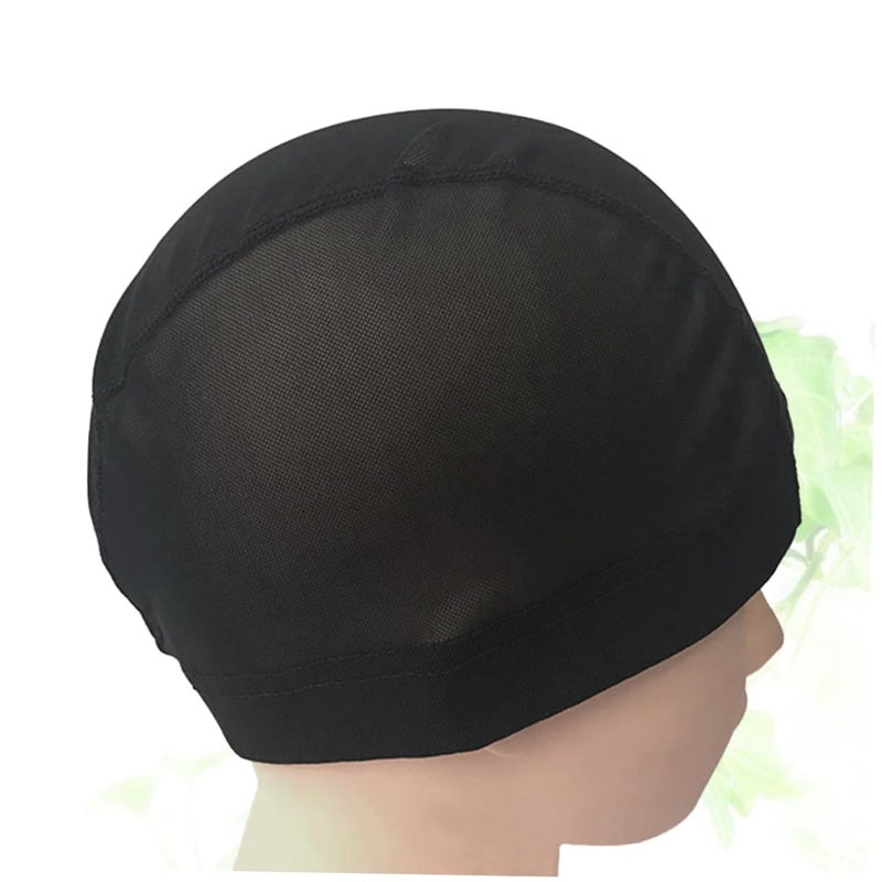 2Pcs Black Adjustable Elastic Wig Cap Stretchy Mesh Dome For Wig Making Comfortable - Image 3