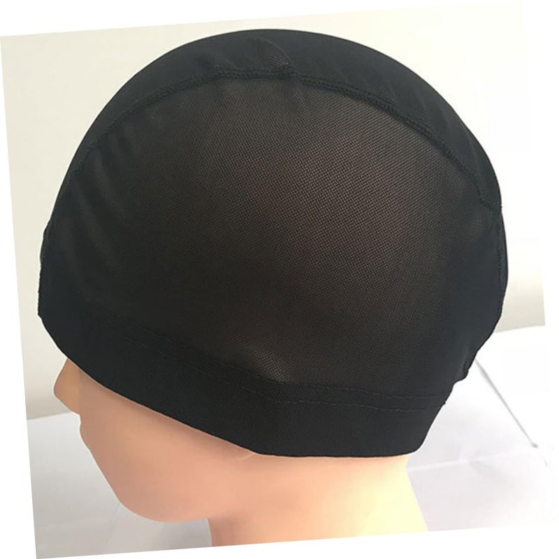 2Pcs Black Adjustable Elastic Wig Cap Stretchy Mesh Dome For Wig Making Comfortable - Image 4