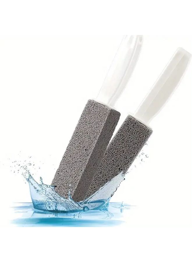 White Pumice Stone Cleaning Stick Remove Toilet Limescale Rust Hard Water Stains - Image 1