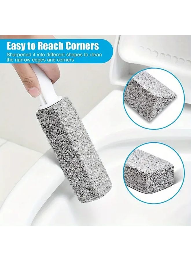 White Pumice Stone Cleaning Stick Remove Toilet Limescale Rust Hard Water Stains - Image 2