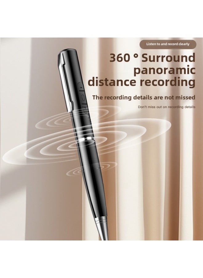 Generic - Recording Pen Portable Professional High-definition Noise Reduction Students Class Recording Listening Music MP3 Player Long Standby-Body Color:Black [professional Edition] Recording + Writing-Memory Capacity:Other/other-16g [recommended For Listening To Music] Free Pen Refill + Pen Case + Lossless Headphones - Image 1