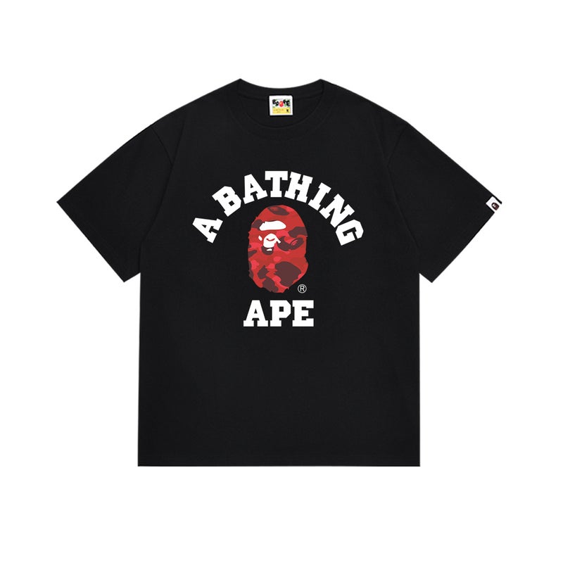 بايب تي شيرت رياضي قصير الأكمام مموه مشترك بين BAPE وميامي الدولي للجنسين - موضة الشارع العصرية - Image 1