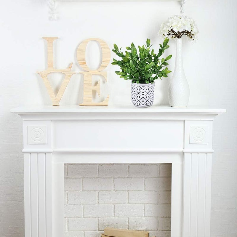 Winlyn Set of 2 Artificial Potted Plants Potted Eucalyptus Plant Artificial Grass in Modern Concrete Plant Pots Outdoor - Image 5