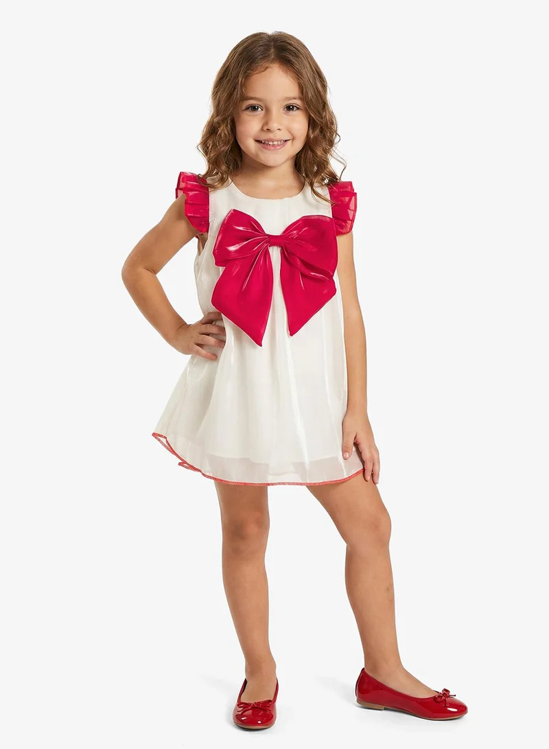 بنياتا فستان مناسبات بتفاصيل فيونكة