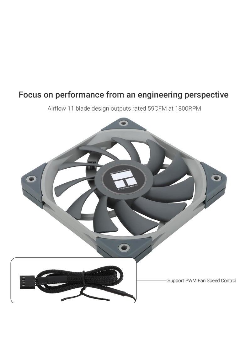 Thermalright TL-C12015 CPU Fan Computer Case Fan Quiet 4PIN PWM PC Fan, 1500RPM Speed,15mm Slimline Cooler Fan, 120mm PC Cooler Fan - Image 3