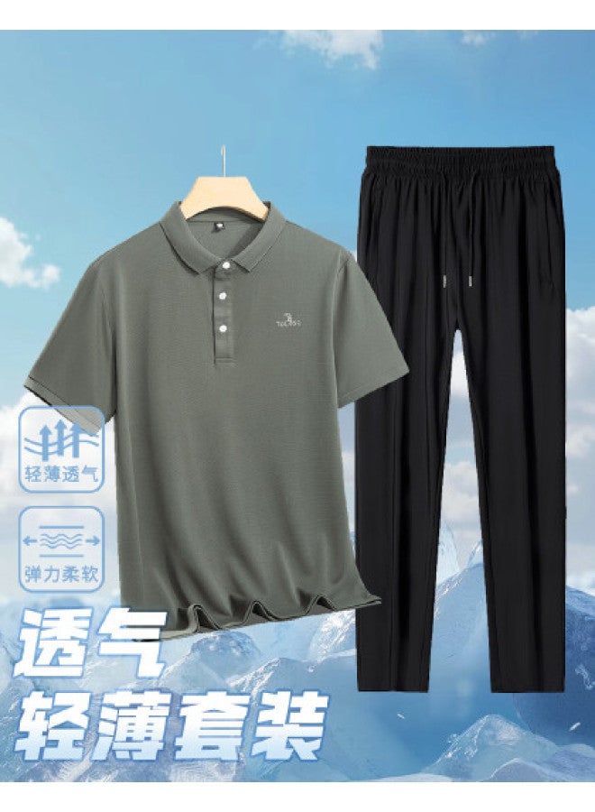 Tucano 2025 Spring & Summer Lightweight Comfortable Outdoor Casual Short Sleeve & Pants Men's Leisure Suit - Image 1