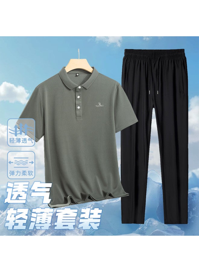 Tucano 2025 Spring & Summer Lightweight Comfortable Outdoor Casual Short Sleeve & Pants Men's Leisure Suit - Image 2