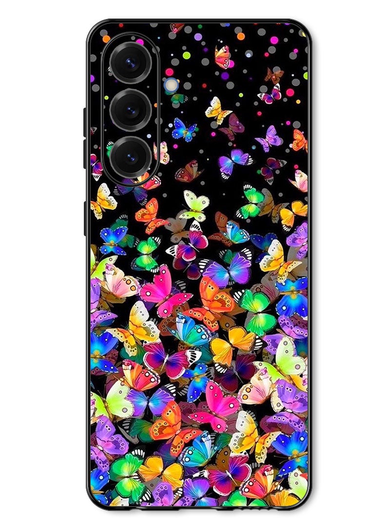 Theodor Case Compatible with Samsung Galaxy A37 Protection Shockproof Bumper Cover Small Butterflies - Image 1