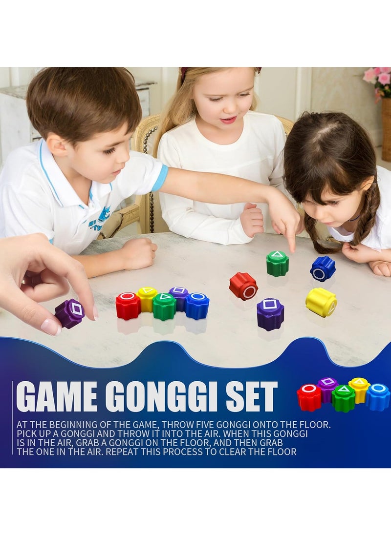 RATSAW - 2 Sets Gonggi Board Game Squid Game Season 2 Edition Korean Traditional Play Game 5Pcs Jack Stone Pebbles Squid Game Edition Gong-Gi Gonggi Korean Game - Image 1