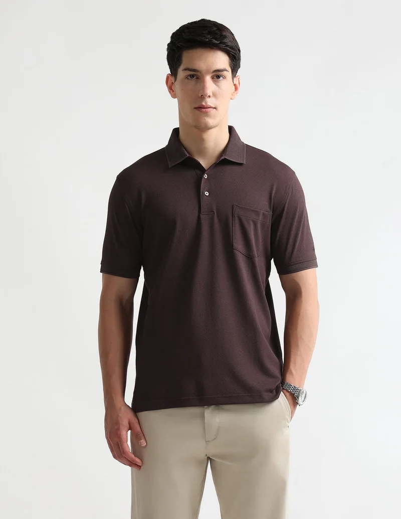 Arrow Textured Premium Formal Polo Shirt