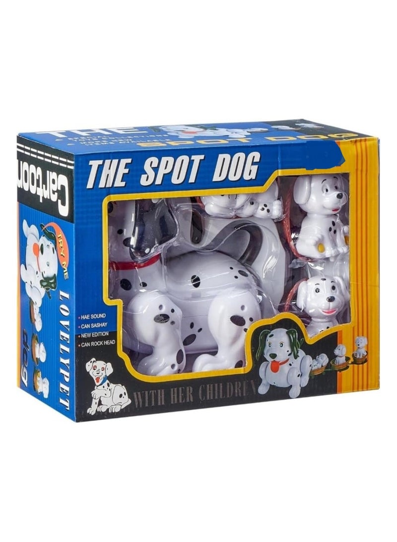 لعبة الكلب واولادة على عربات صغيرة لعبة جميلة للاطفال وايضا هدية لاعياد الميلاد والمناسبات متعدد الاشكال والالوان (متعدد) - طقم كلاب سبورت لعبة 4 قطع للجنسين - للبنات والاولاد - لعبة الكلب المنقط المتحرك  مع 3 جرو صغير-لعبة كلب و3 كلاب صغيرة - لعبة ذا سبوت دوج مع اطفالها - العاب افضل هدية للاطفال - العاب كلاب متحركة - العاب كلاب- لعبة قطار الكلاب - Image 2