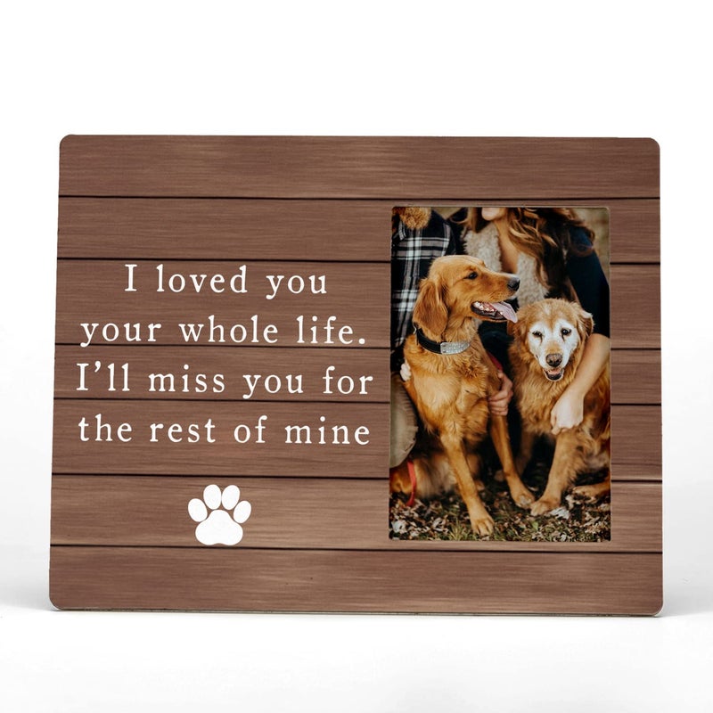 FONDCANYON Pet Memory Picture Photo Frame  Pet Dog Cat Memorial Picture Frames  Pet Loss Sympathy Gift  Sympathy Gifts For Loss Of Dog  Passed Away Dog Memorial Gifts(4x6 Inch Photo) (Color-2) - Image 1