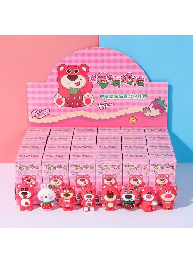 Explosions Hot 24-year-old Baby Three-year-old Animal Series Sanrio Keychain Doll Blind Box Wholesale-Color:Kapibala Shot At 24 Times-Specifications:24 Pieces In A Box Two Of Each Style