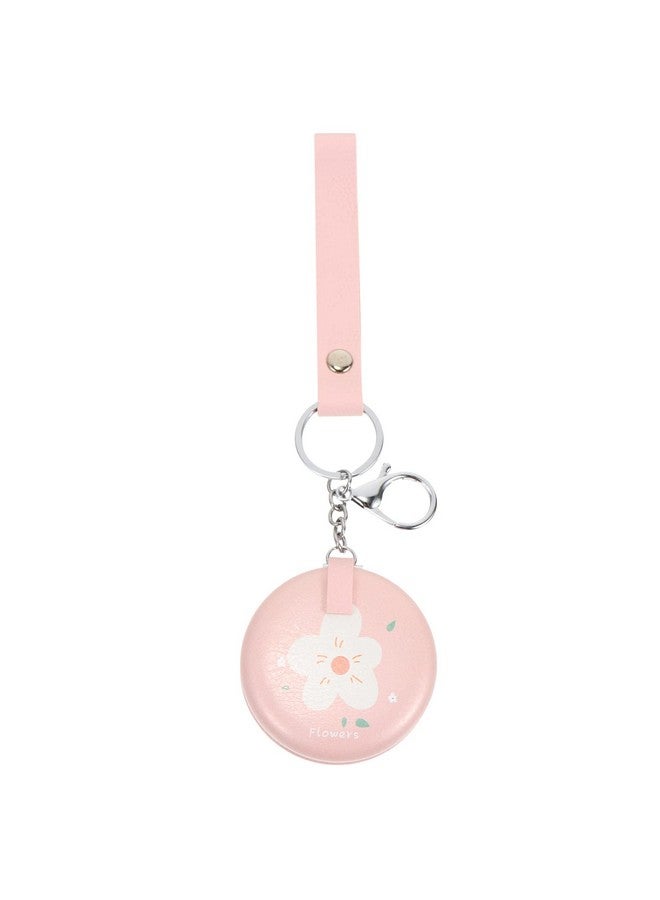 Beaupretty Portable Folding Mirror Travel Mirror: Cosmetic Mirror Keychain Outdoor Handheld Round Mirror Dual Side Women Mirror For Trip Pink - Image 1