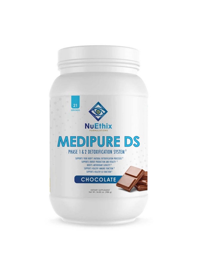 NuEthix Formulations - NuEthix Formulations Medipure DS with Rice Protein Phase 1 & 2 Detoxification System, Supplement to Help Support The Body’s Natural Detoxification Process, Chocolate (Non-Caffeinated), 21 Servings - Image 1