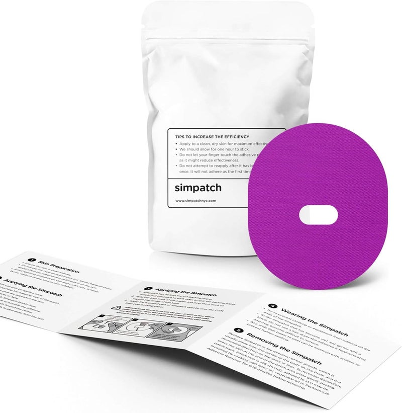 SIMPATCH  Guardian Enlite Adhesive Patch 25Pack  Waterproof Adhesive CGM Patches Purple - Image 2