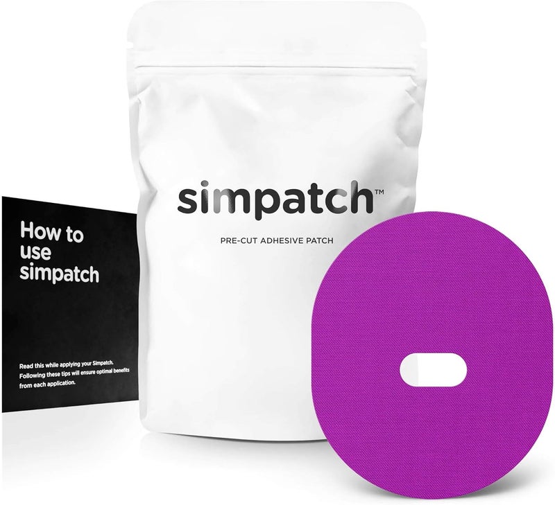 SIMPATCH  Guardian Enlite Adhesive Patch 25Pack  Waterproof Adhesive CGM Patches Purple - Image 1