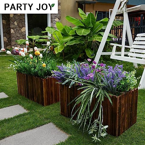 Partyjoy PARTY JOY 19 Bunches Fake Plants Outdoor, Fake Bushes UV Resistant Artificial Lavender Flowers Greenery Shrubs Faux Greenery for Outdoor Garden Patio Front Porch Yard Decor - Image 5