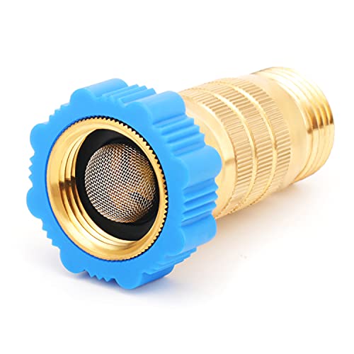 CircleCord RV HiFlow Water Pressure Regulator 5055 psi 34 Inch Thread LeadFree Brass Inline Water Pressure Reducer for Camper Trailer RV Plumbing System - Image 1