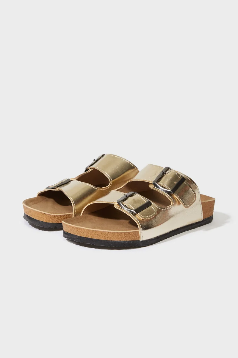 Woman Flat Sole Artificial Leather Slippers