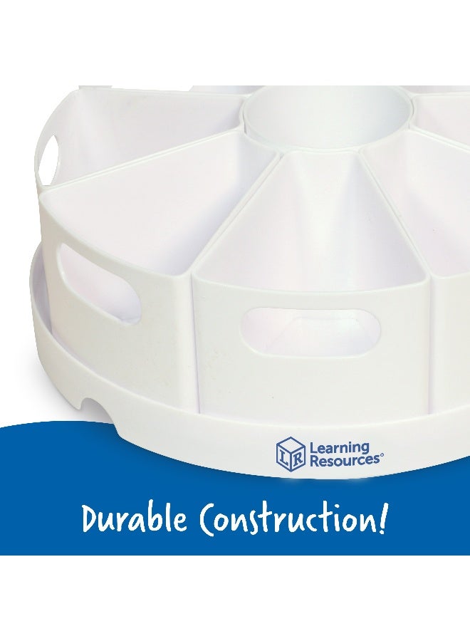 ليرننج ريسورسز مركز تخزين Create-a-Space من Learning Resources، أبيض، منظم مكتب دوار مع 8 حاويات قابلة للإزالة، حل تخزين للفصول الدراسية والمكتب المنزلي - Image 5